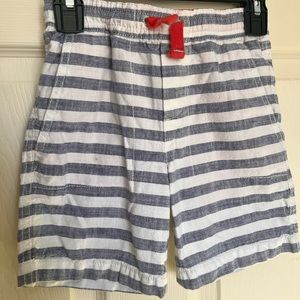 Mini Boden boys 5 chambray stripe shorts